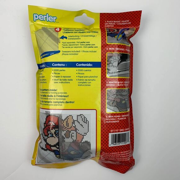 New Sealed Perler Super Mario Bros. 3 3500 beads and pattern kit - Picture 2 of 7